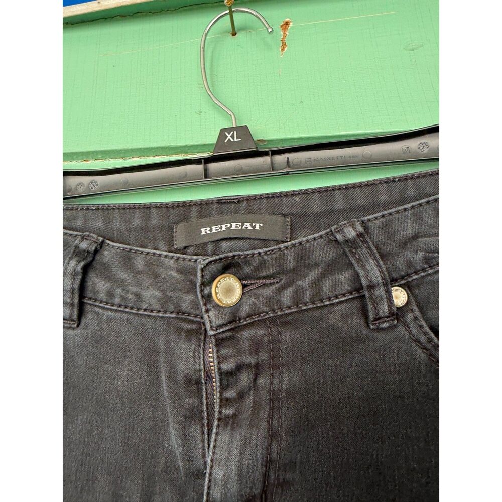 Repeat Women's Black Skinny Stretch Jeans Size 40 Dark Wash Denim